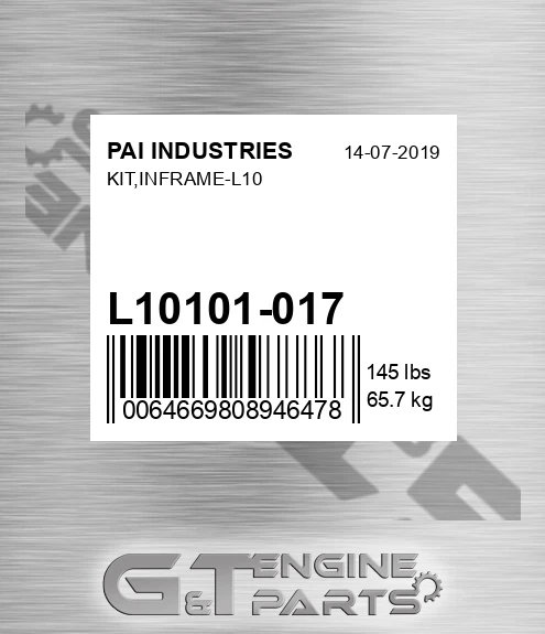 L10101-017 Kit,inframe-l10 for PAI INDUSTRIES