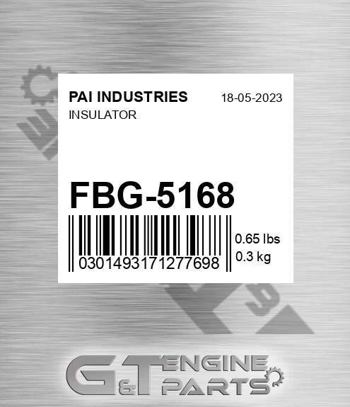 FBG-5168 Insulator for PAI INDUSTRIES