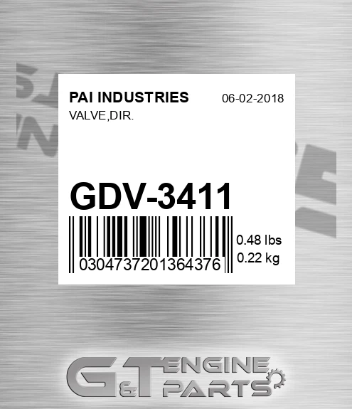 GDV-3411 Valve,dir.