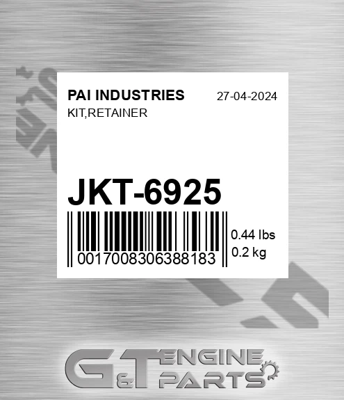 JKT-6925 Kit,retainer