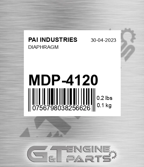 MDP-4120 Diaphragm for PAI INDUSTRIES