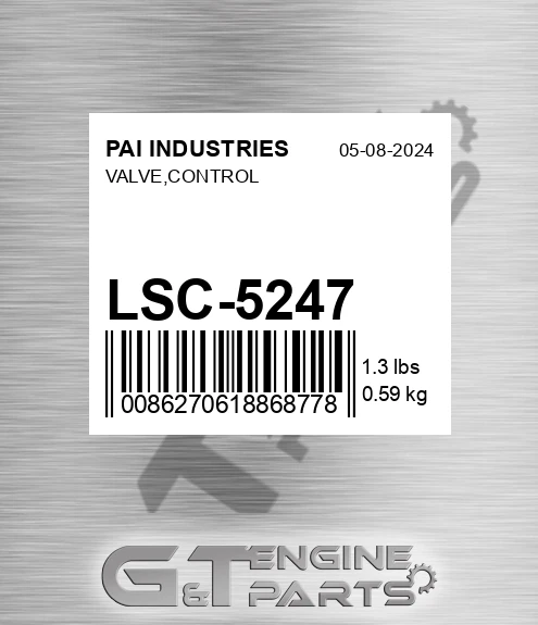LSC-5247 Valve,control