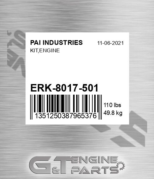 ERK-8017-501 Kit,engine for PAI INDUSTRIES