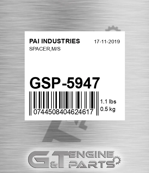 GSP-5947 Spacer,m/s