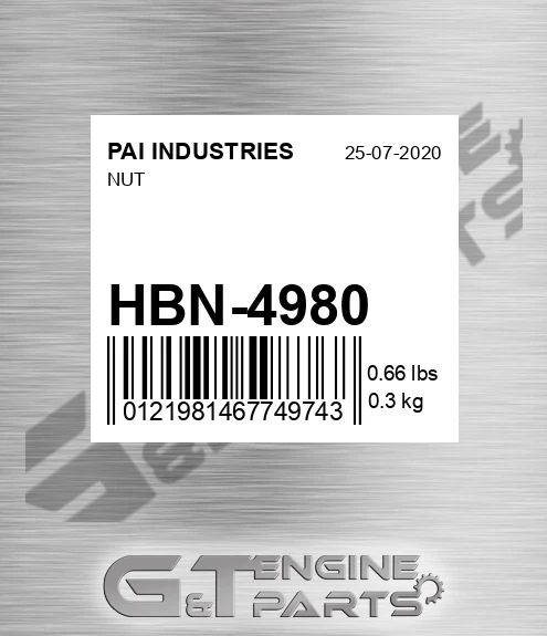 HBN-4980 Nut