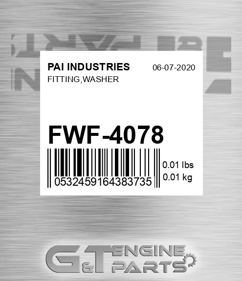 FWF-4078 Fitting,washer