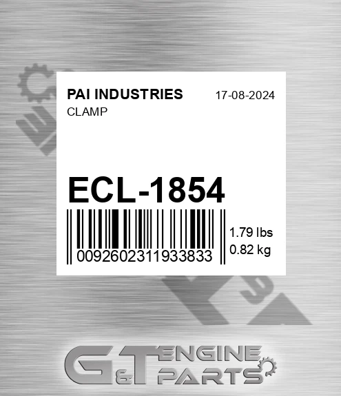 ECL-1854 Clamp for PAI INDUSTRIES