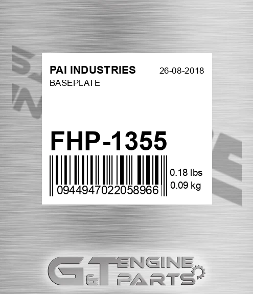 FHP-1355 Baseplate