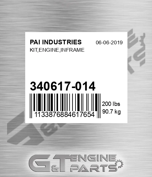 340617-014 Kit,engine,inframe for PAI INDUSTRIES