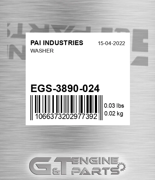 EGS-3890-024 Washer