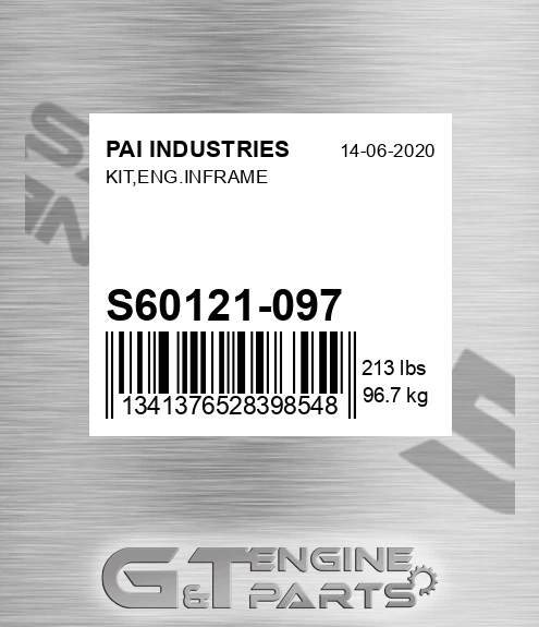 S60121-097 Kit,eng.inframe for PAI INDUSTRIES
