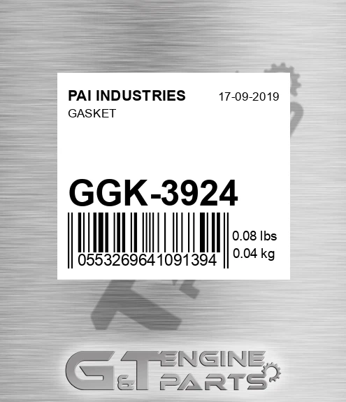 GGK-3924 Gasket for PAI INDUSTRIES