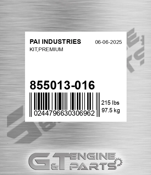 855013-016 Kit,premium for PAI INDUSTRIES