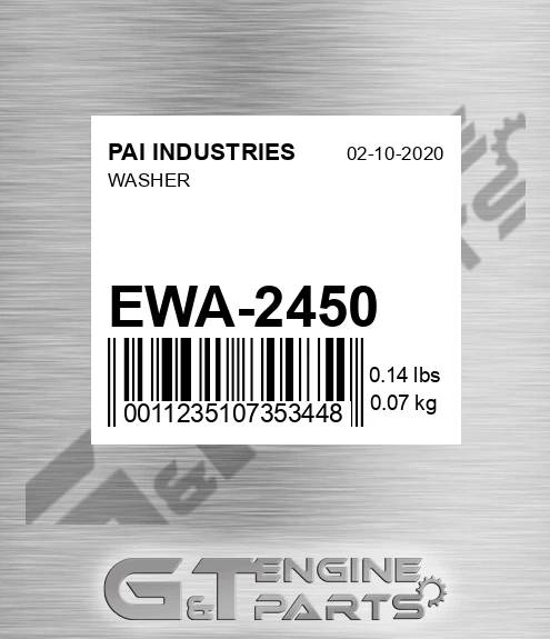 EWA-2450 Washer for PAI INDUSTRIES