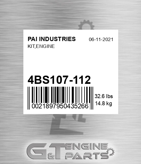 4BS107-112 Kit,engine for PAI INDUSTRIES
