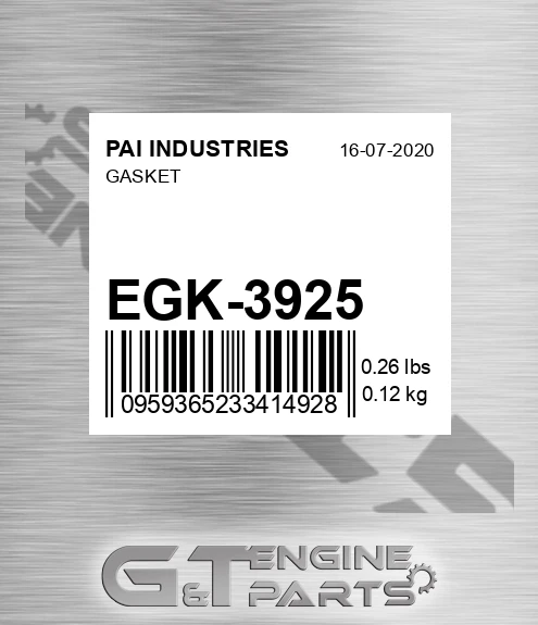 EGK-3925 Gasket
