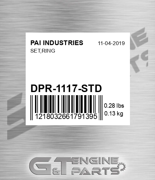 DPR-1117-STD Set,ring