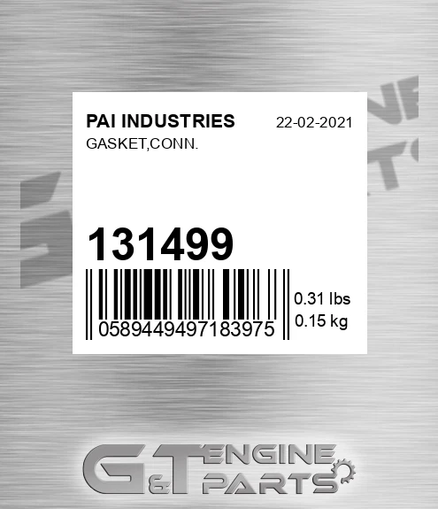 131499 Gasket,conn. for PAI INDUSTRIES