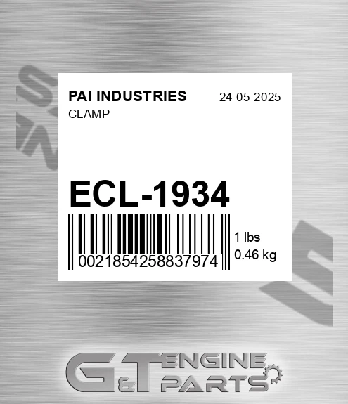 ECL-1934 Clamp for PAI INDUSTRIES