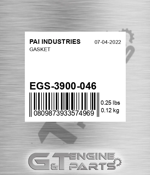 EGS-3900-046 Gasket