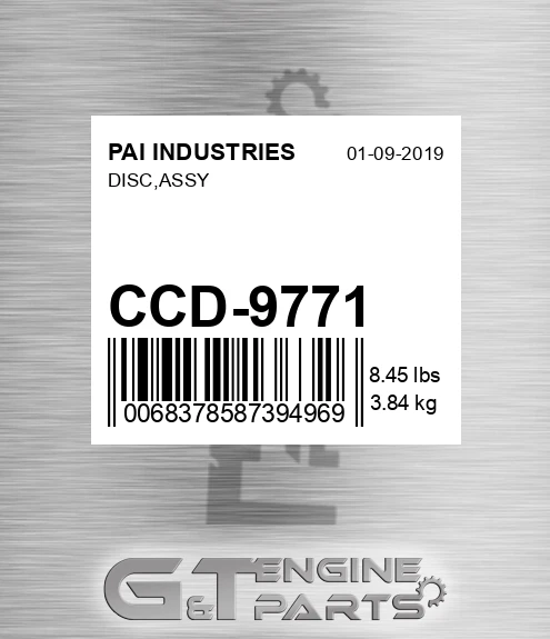 CCD-9771 Disc,assy