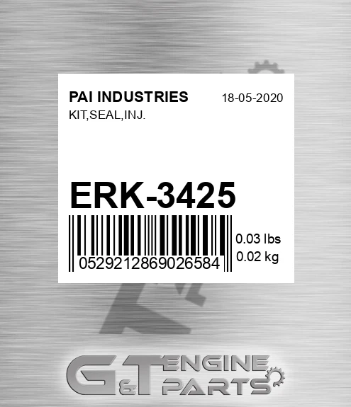ERK-3425 Kit,seal,inj.