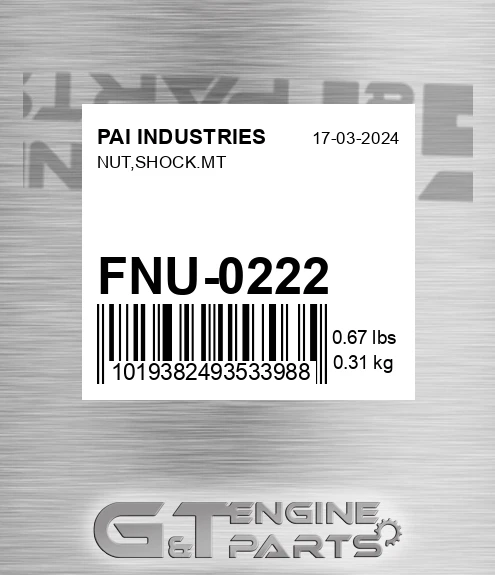 FNU-0222 Nut,shock.mt