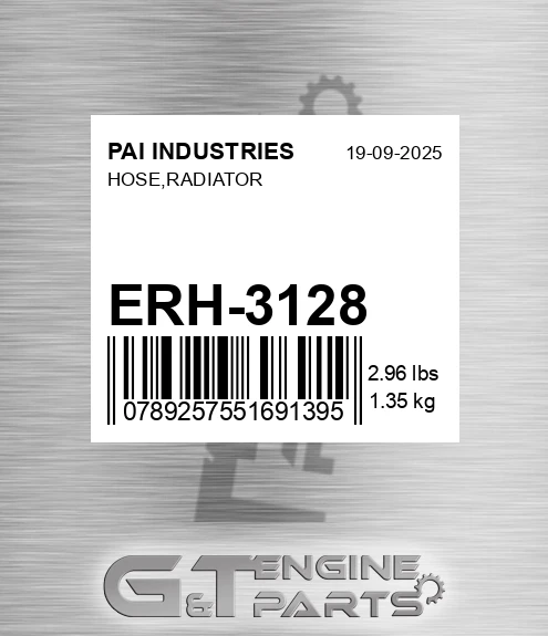 ERH-3128 Hose,radiator for PAI INDUSTRIES
