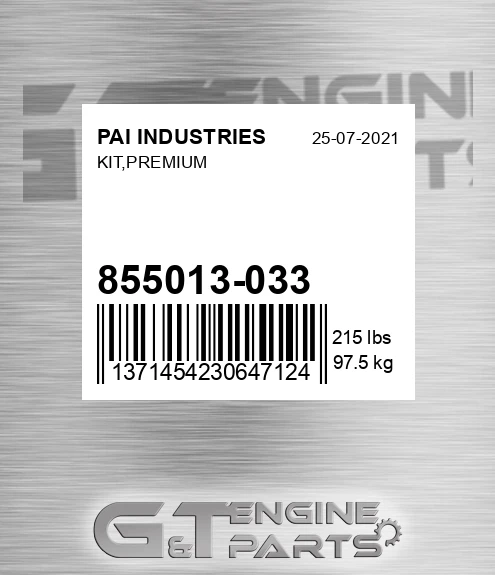 855013-033 Kit,premium for PAI INDUSTRIES