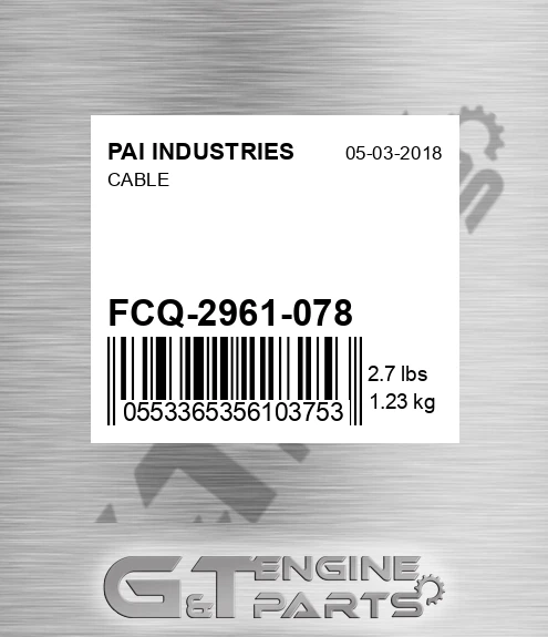 FCQ-2961-078 Cable