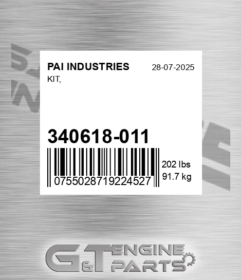 340618-011 Kit, for PAI INDUSTRIES