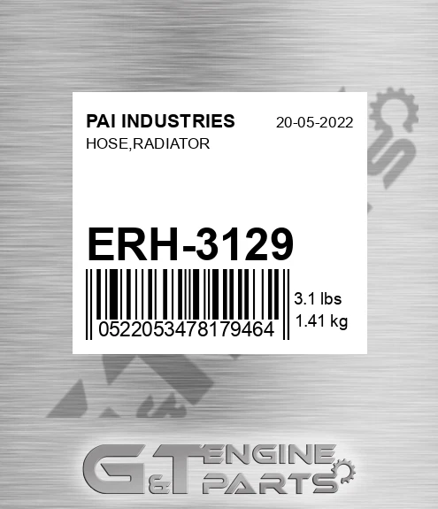 ERH-3129 Hose,radiator for PAI INDUSTRIES