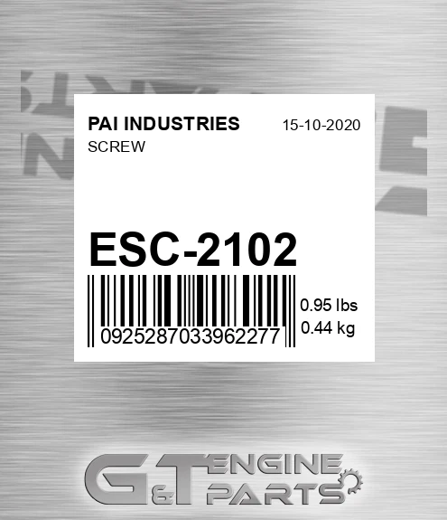 ESC-2102 Screw for PAI INDUSTRIES