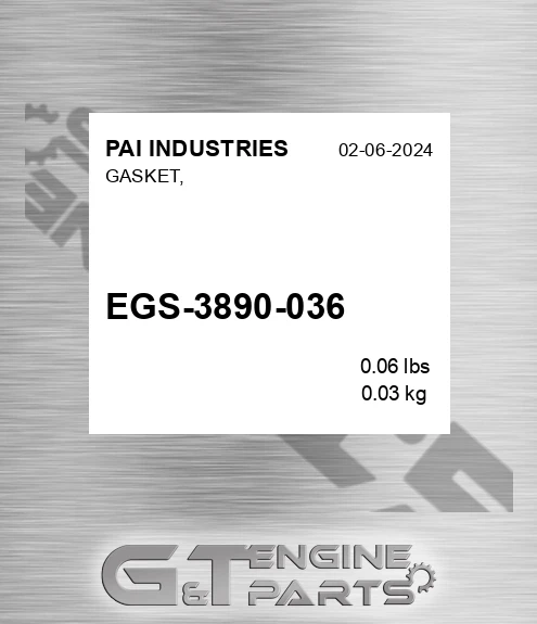 EGS-3890-036 Gasket,