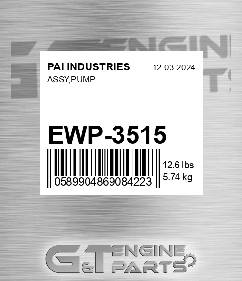 EWP-3515 Assy,pump