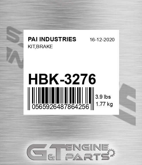 HBK-3276 Kit,brake for PAI INDUSTRIES