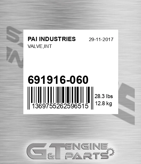 691916-060 Valve,int