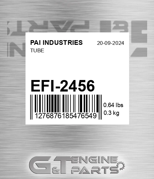 EFI-2456 Tube for PAI INDUSTRIES