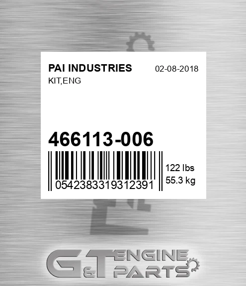 466113-006 Kit,eng for PAI INDUSTRIES