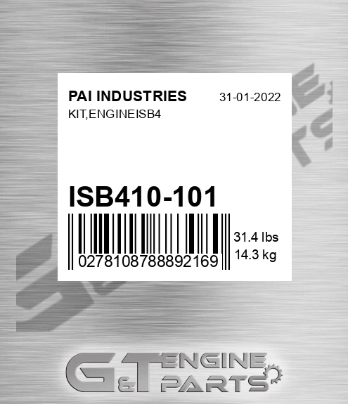 ISB410-101 Kit,engineisb4 for PAI INDUSTRIES