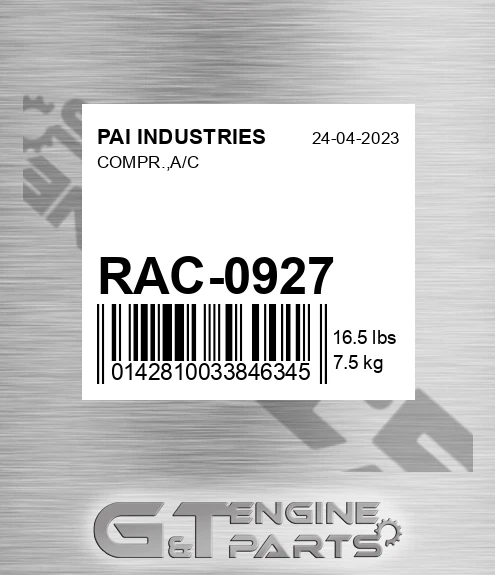RAC-0927 Compr.,a/c
