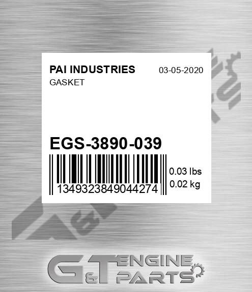 EGS-3890-039 Gasket