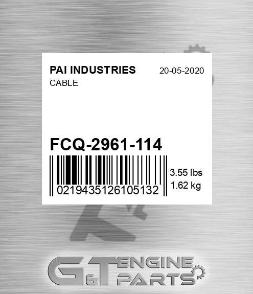 FCQ-2961-114 Cable