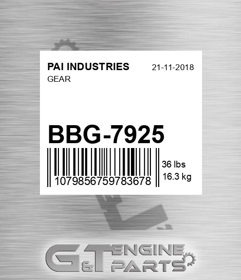 BBG-7925 Gear