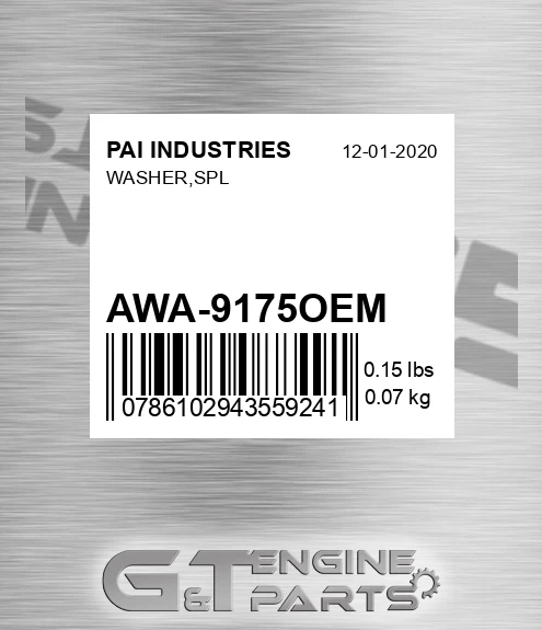 AWA-9175OEM Washer,spl