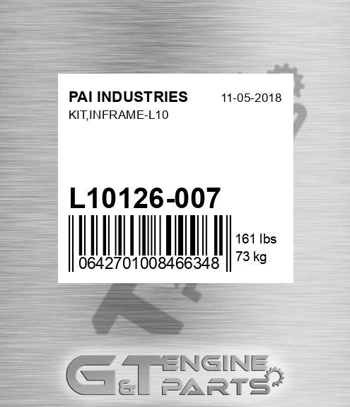 L10126-007 Kit,inframe-l10 for PAI INDUSTRIES