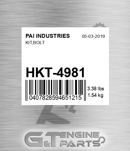 HKT-4981 Kit,bolt