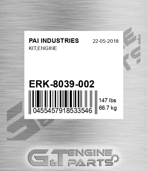 ERK-8039-002 Kit,engine for PAI INDUSTRIES