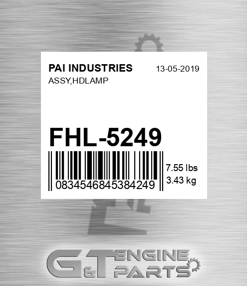 FHL-5249 Assy,hdlamp