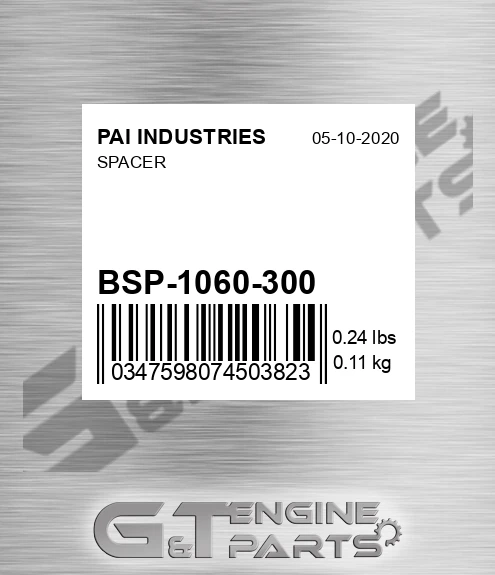 BSP-1060-300 Spacer for PAI INDUSTRIES